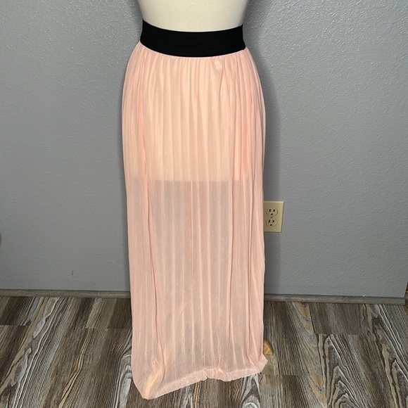 NWT Medium Gen X sheer peach floor length skirt - Picture 1 of 3
